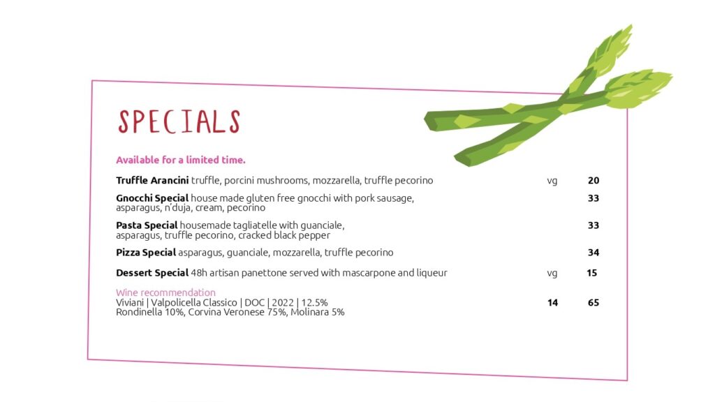 December monthly specials