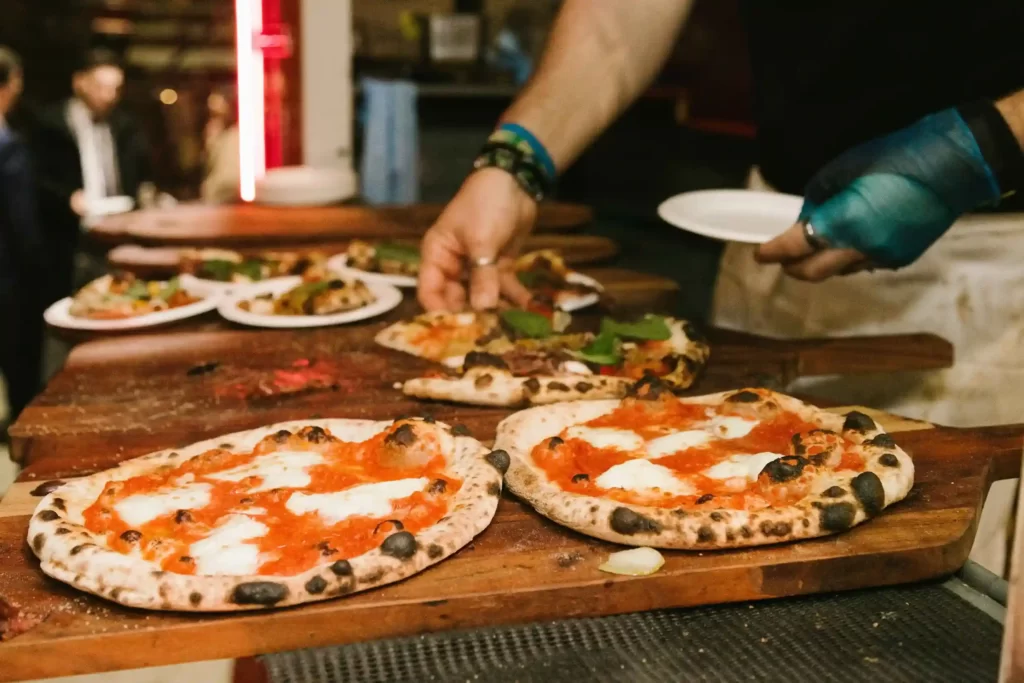 tasty pizza at the event