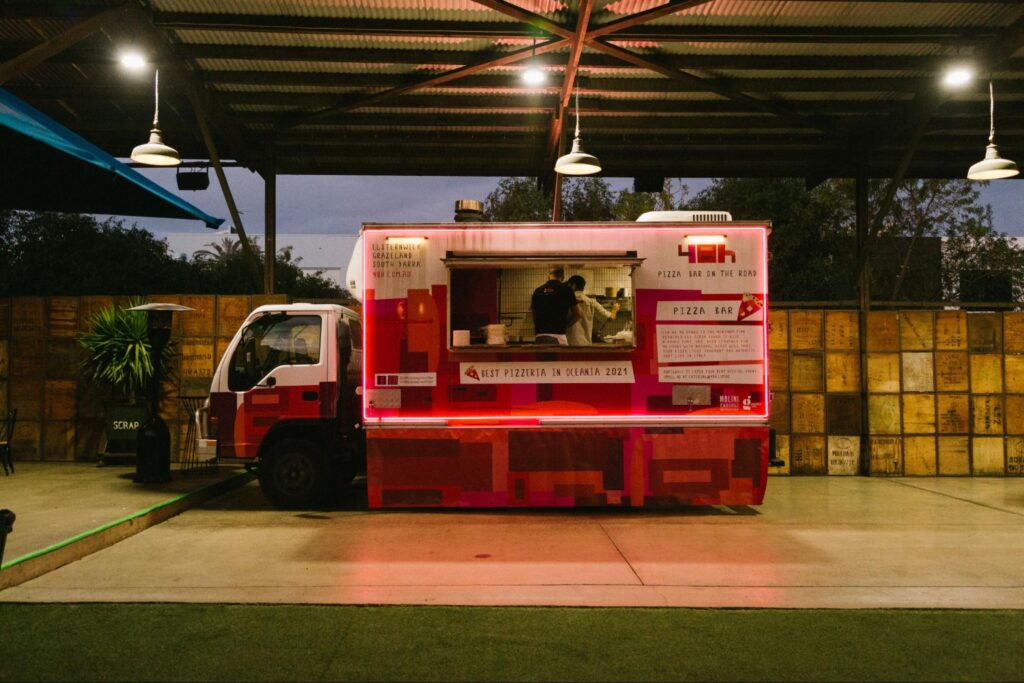 A mobile catering truck